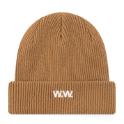 Wood Wood Mandre Ribbed Beanie Camel