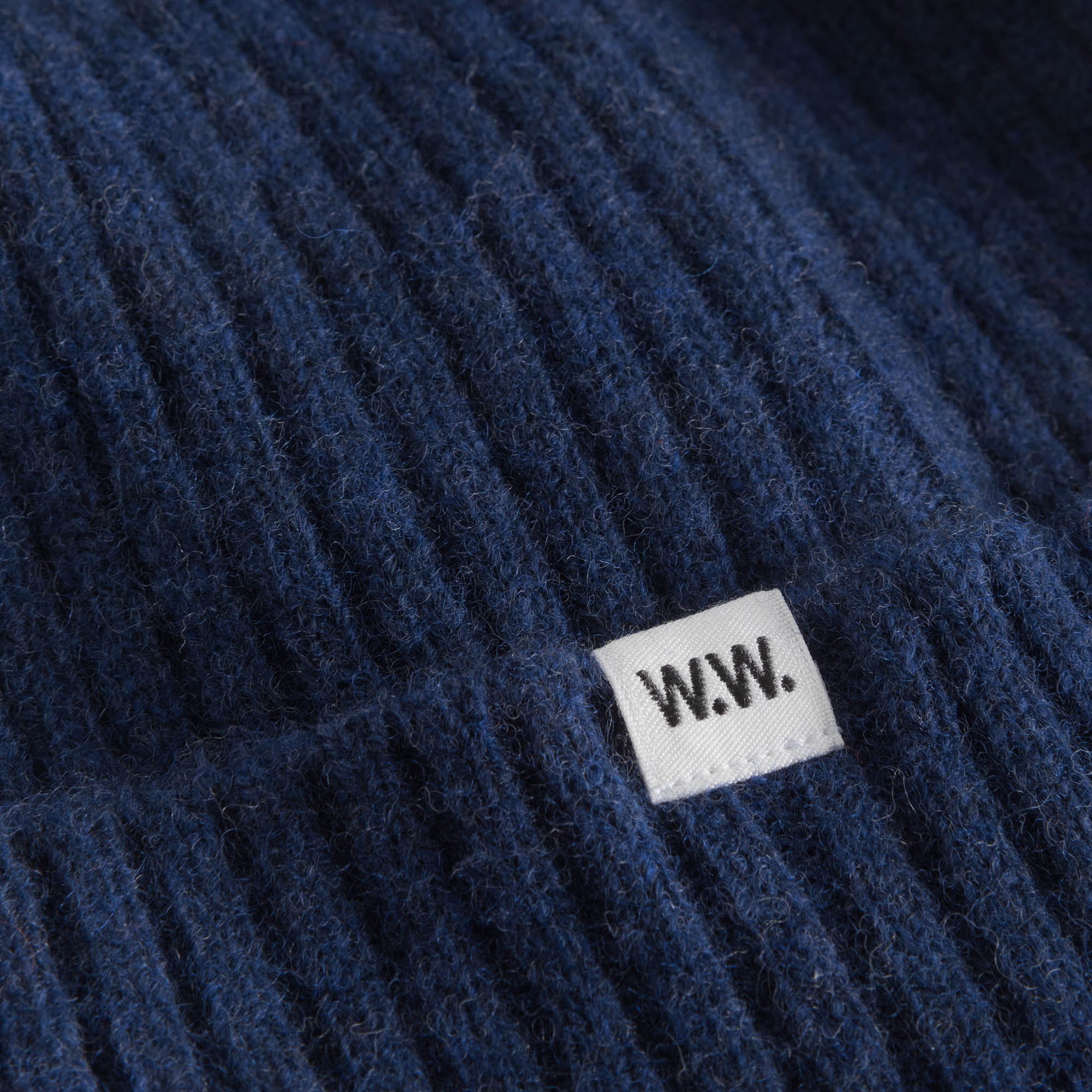 Wood Wood Luca Lambswool Beanie Navy