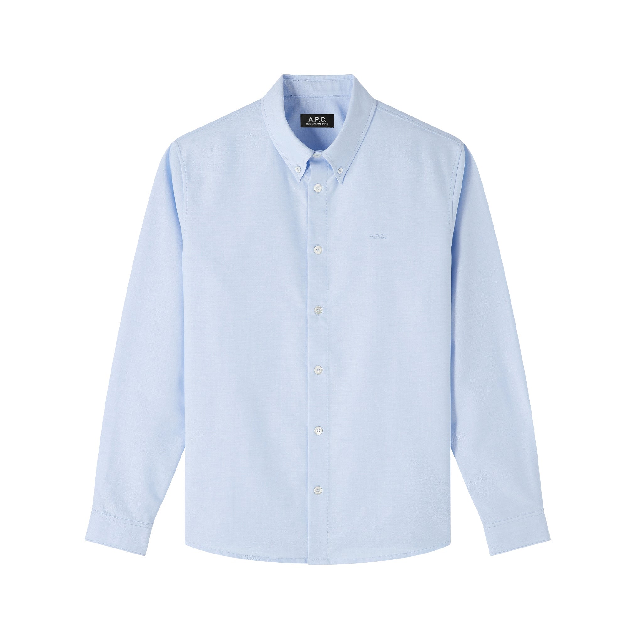 A.P.C. Greg logo shirt fs Light Blue