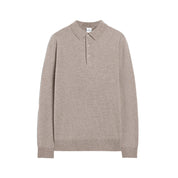 Aspesi Wool and cashmere long-sleeve polo Grey
