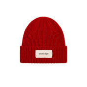 Bram's fruit Distressed label beanie Red
