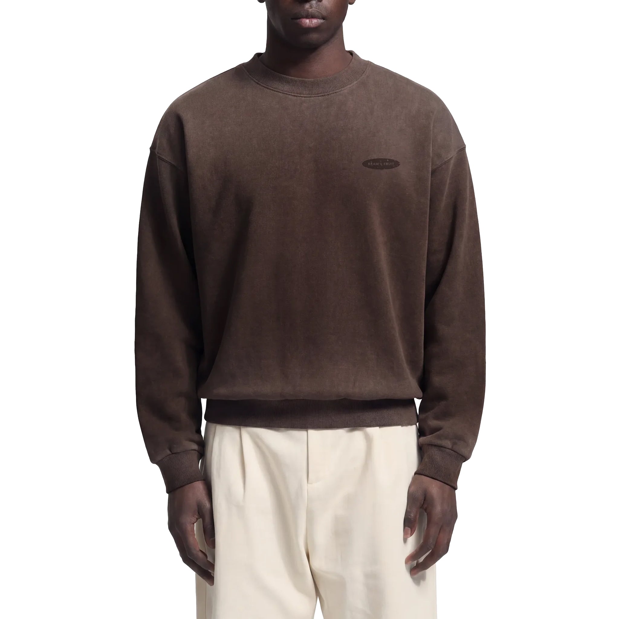 Bram's fruit Distressed "f*ck off I'm gardening" crewneck Brown