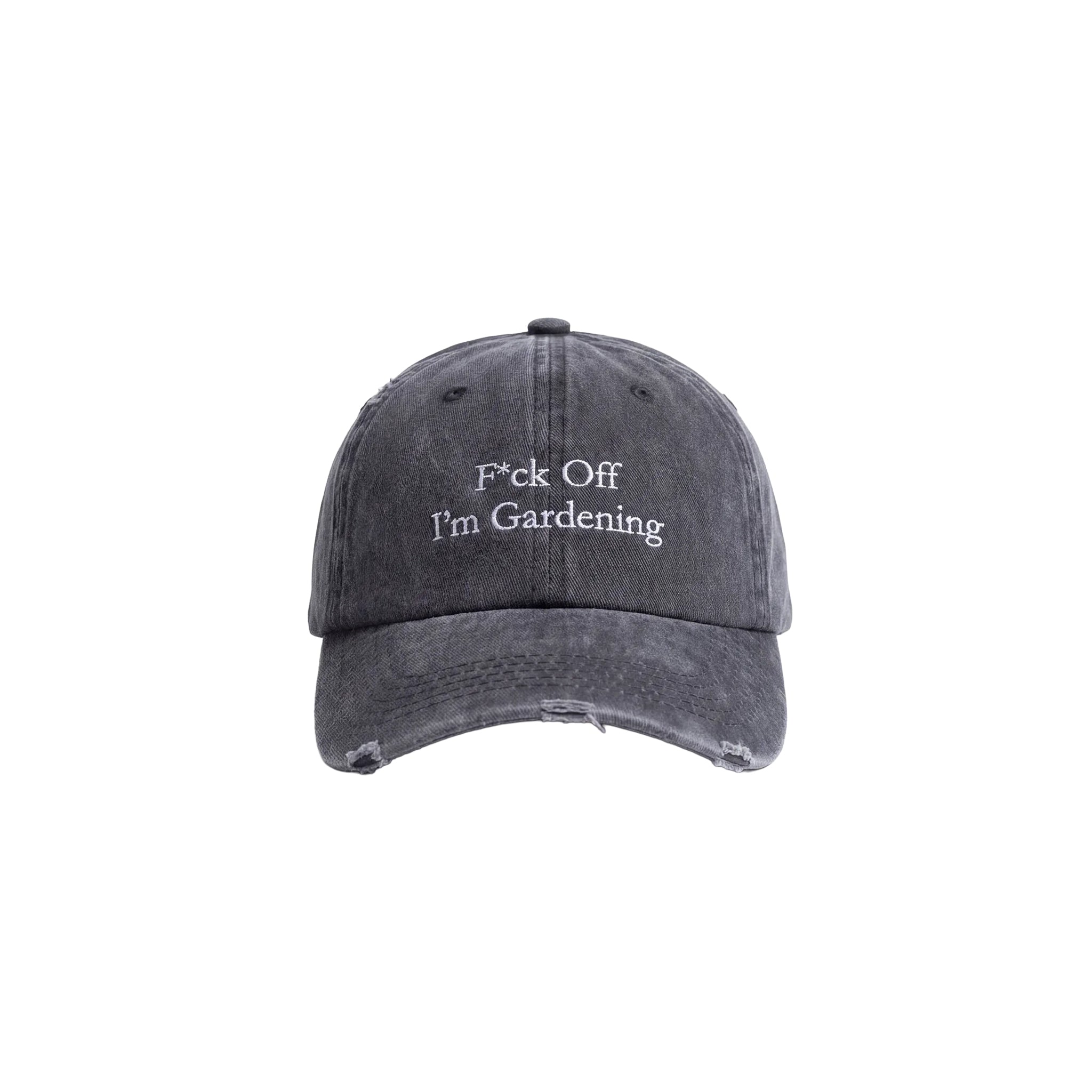 Bram's fruit Distressed f*ck off I'm gardening cap Charcoal