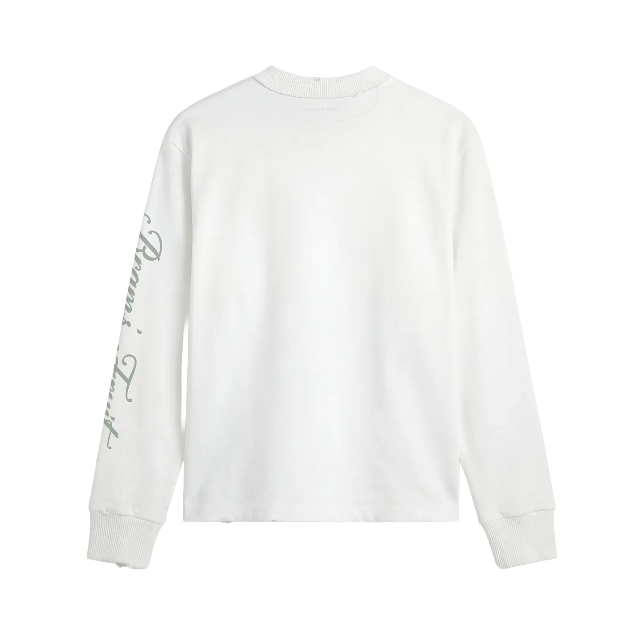 Bram's fruit Distressed script logo longsleeve Off White