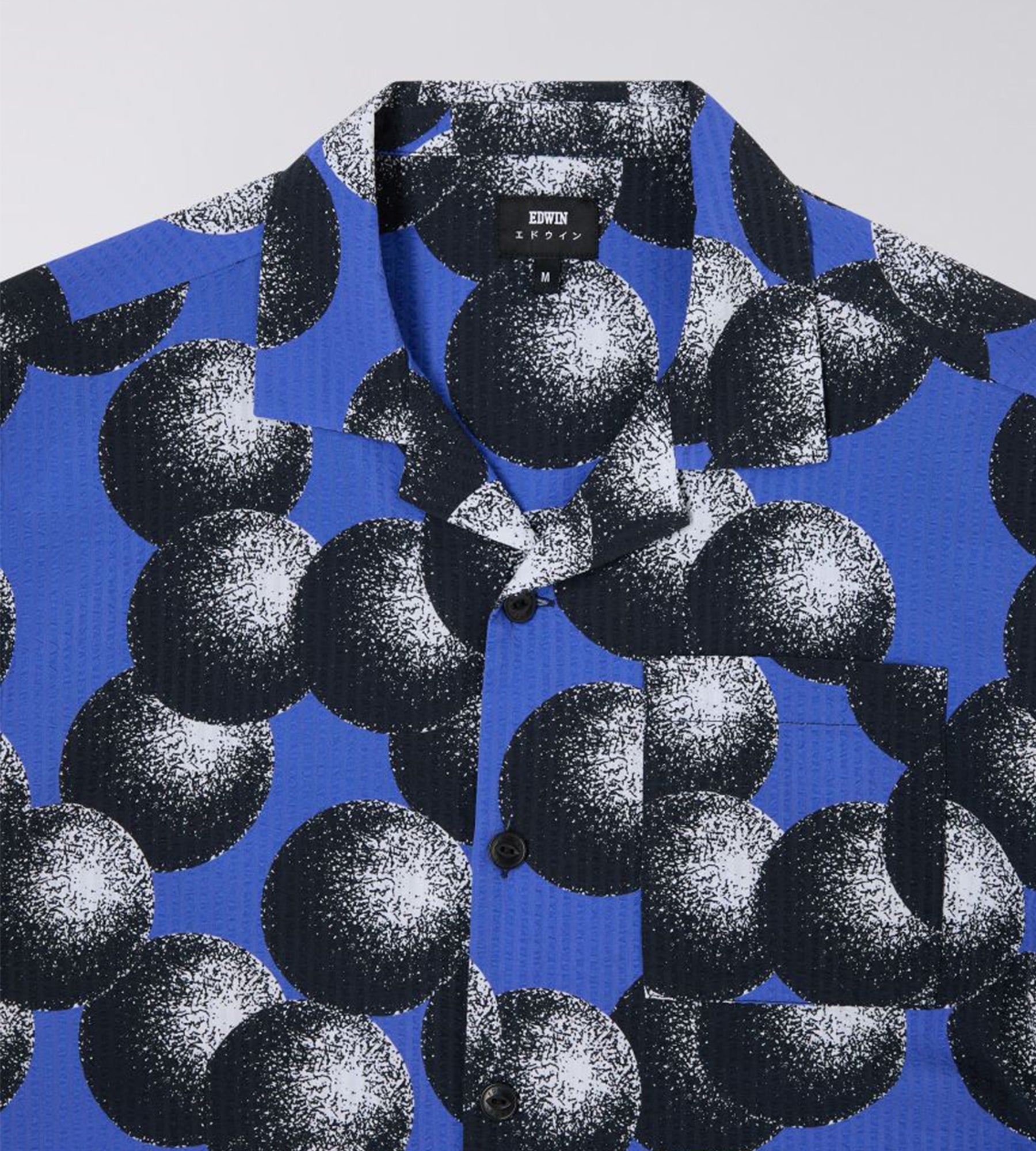 Edwin Dots shirt ss seersucker Washed Blue