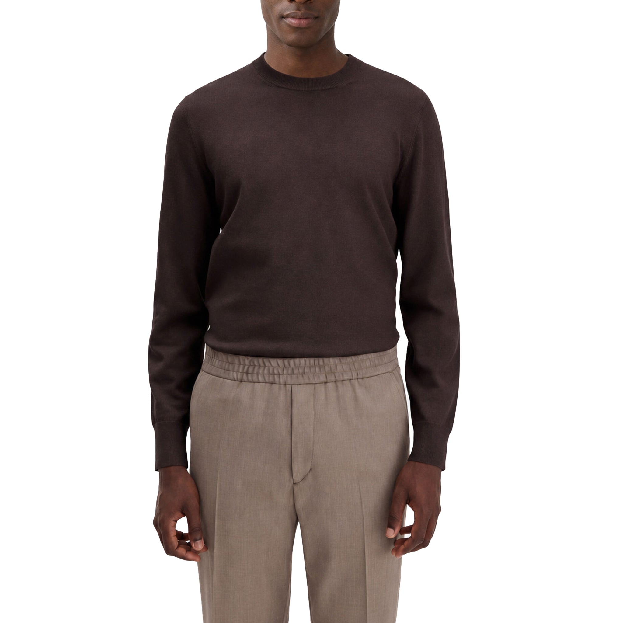 Filippa K Cotton merino sweater Chocolate