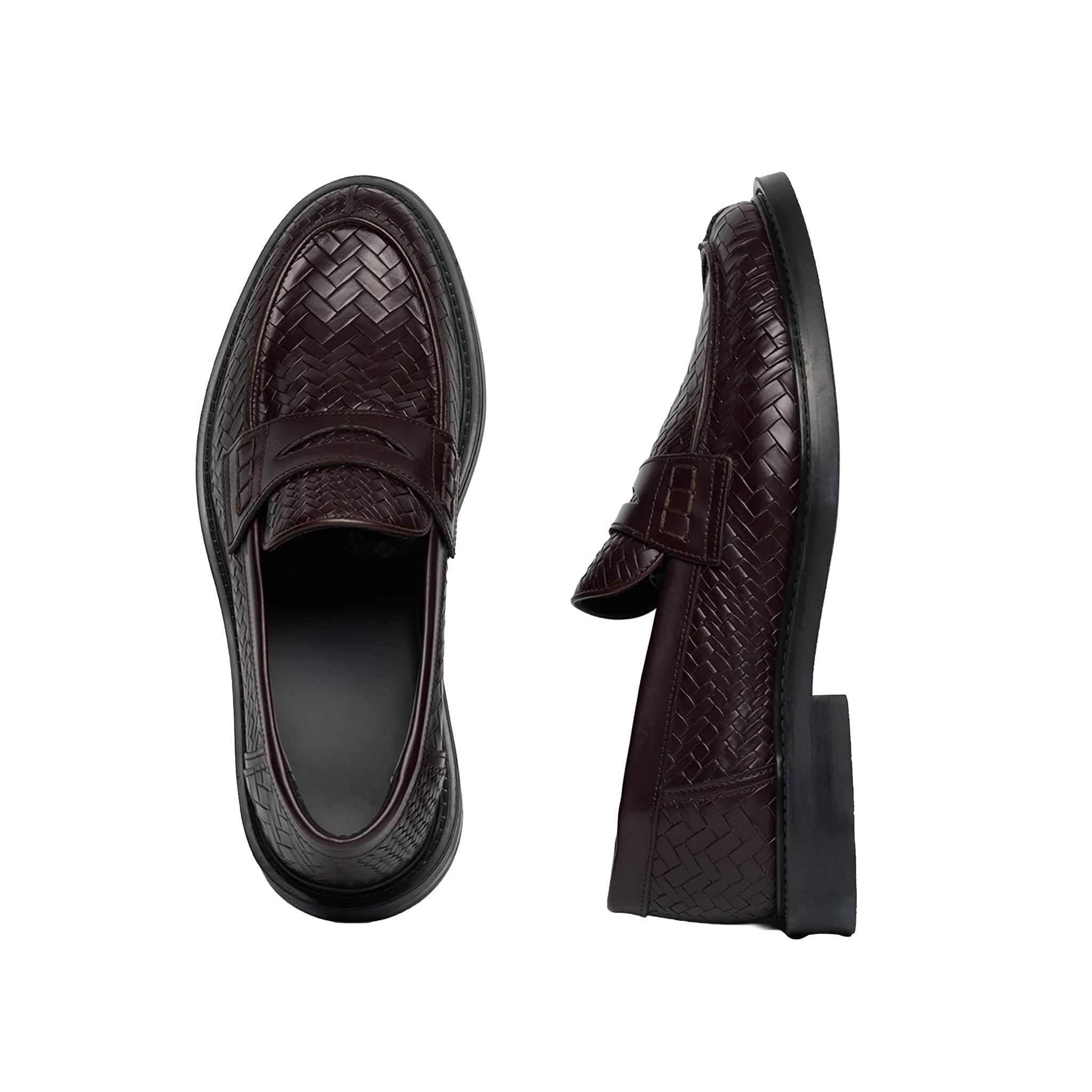 Filling pieces Loafer woven twist Chocolate