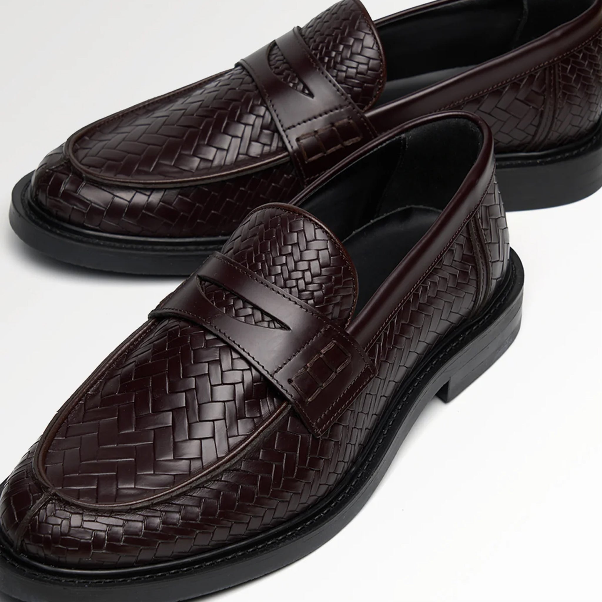 Filling pieces Loafer woven twist Chocolate
