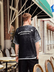 New Amsterdam Surf Association Logo knit tee inside print Black