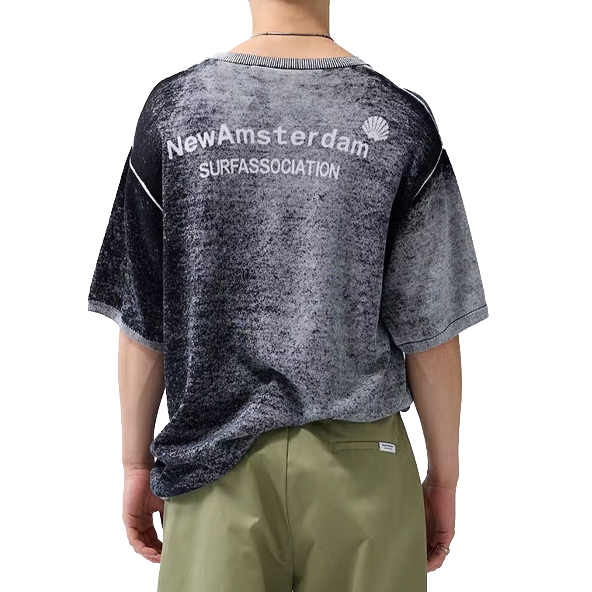New Amsterdam Surf Association Logo knit tee inside print Black