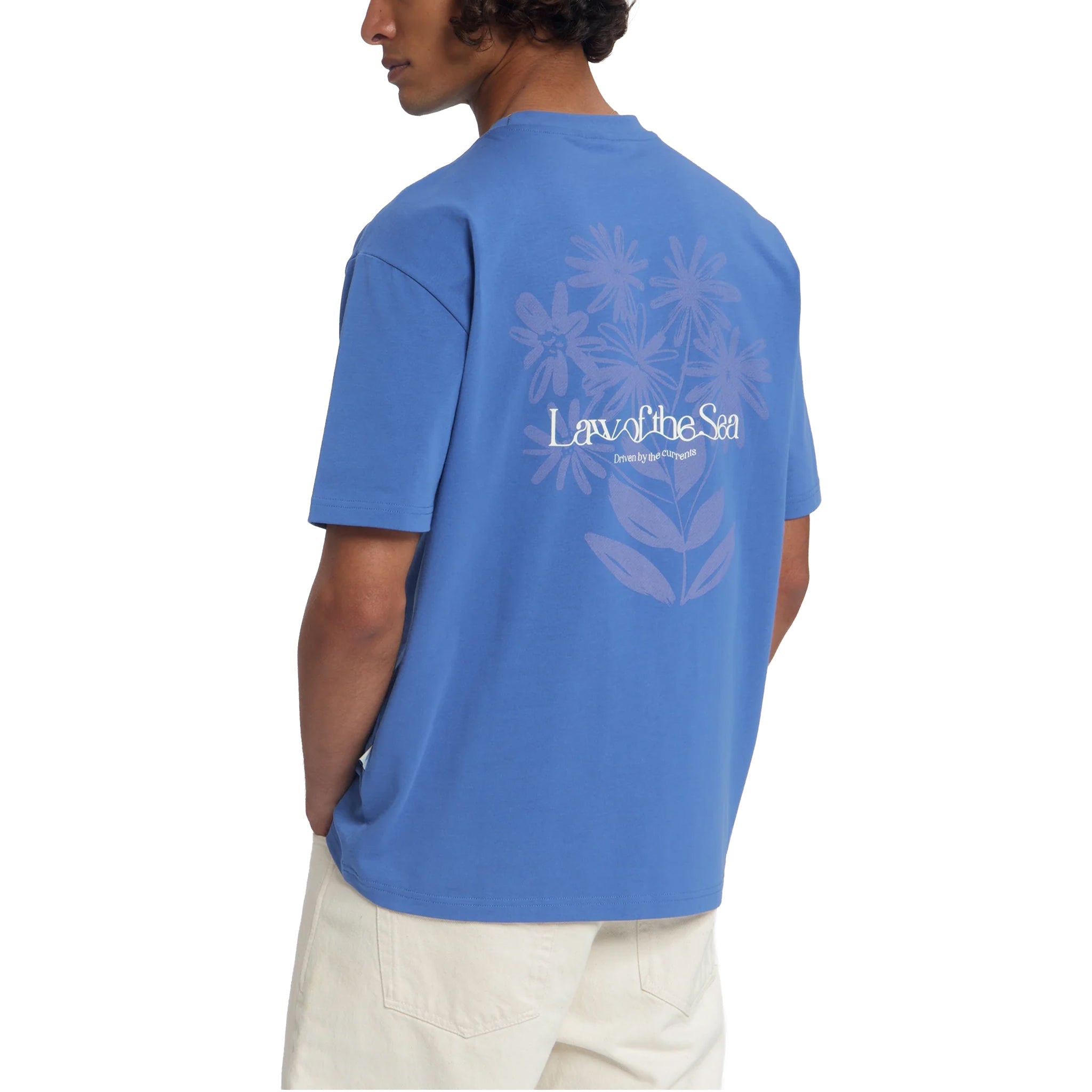 Law Of The Sea Petals artwork tee Mid Blue