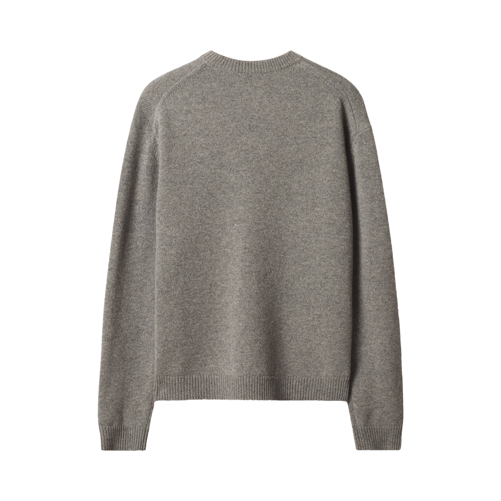 Maison Kitsuné Fox head intarsia merino jumper Grey Mel