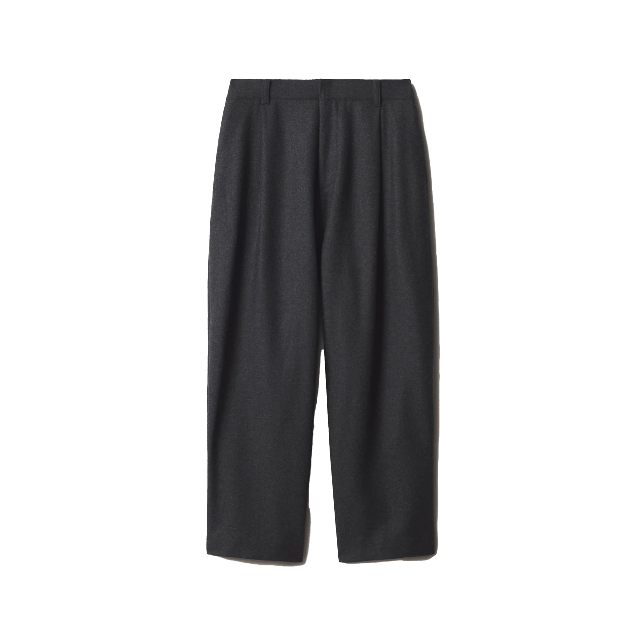 Maison Kitsuné Cropped pleated pants Anthracite