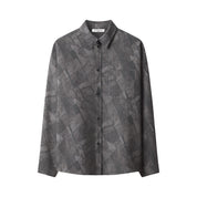 Maison Kitsuné Printed oversize shirt Anthracite