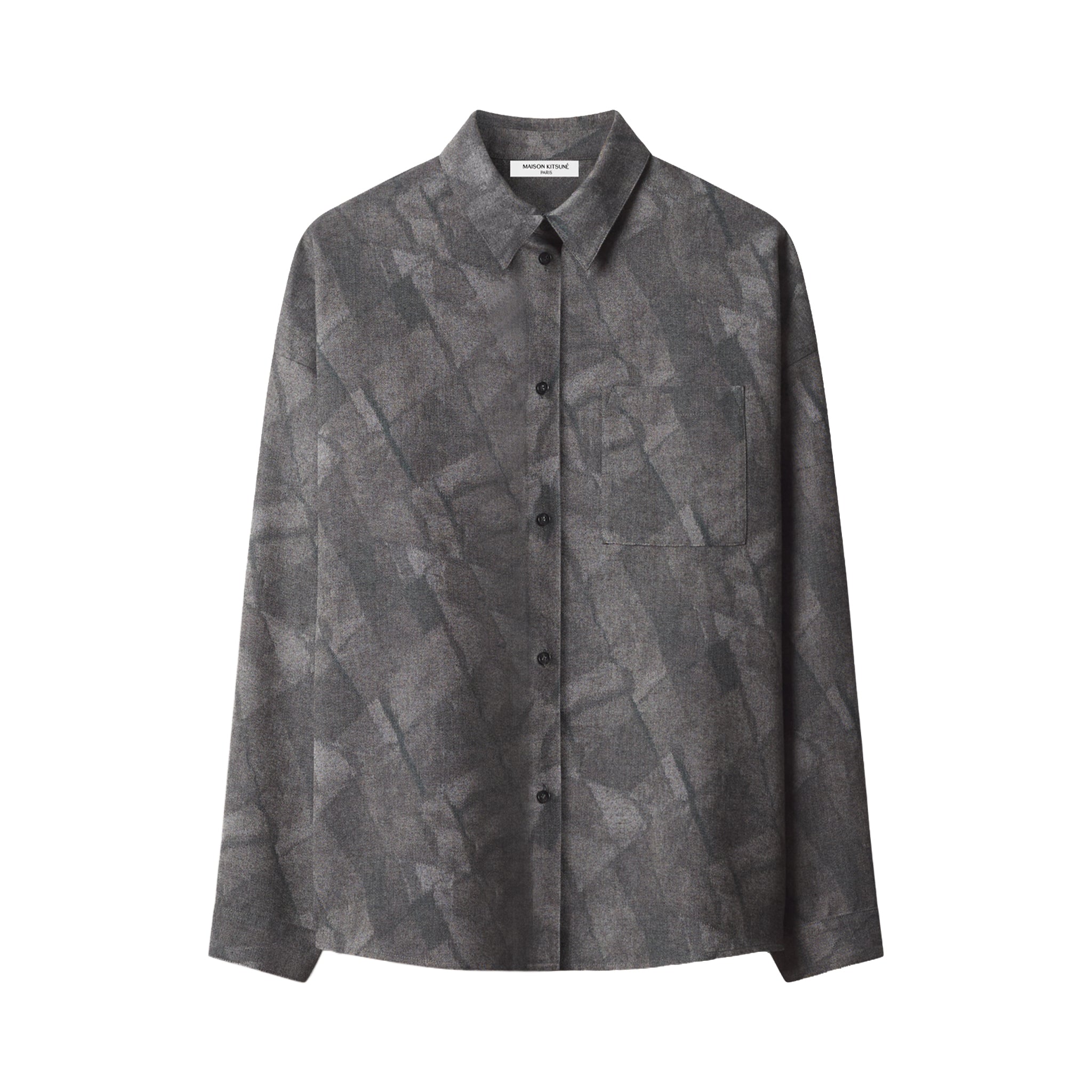 Maison Kitsuné Printed oversize shirt Anthracite