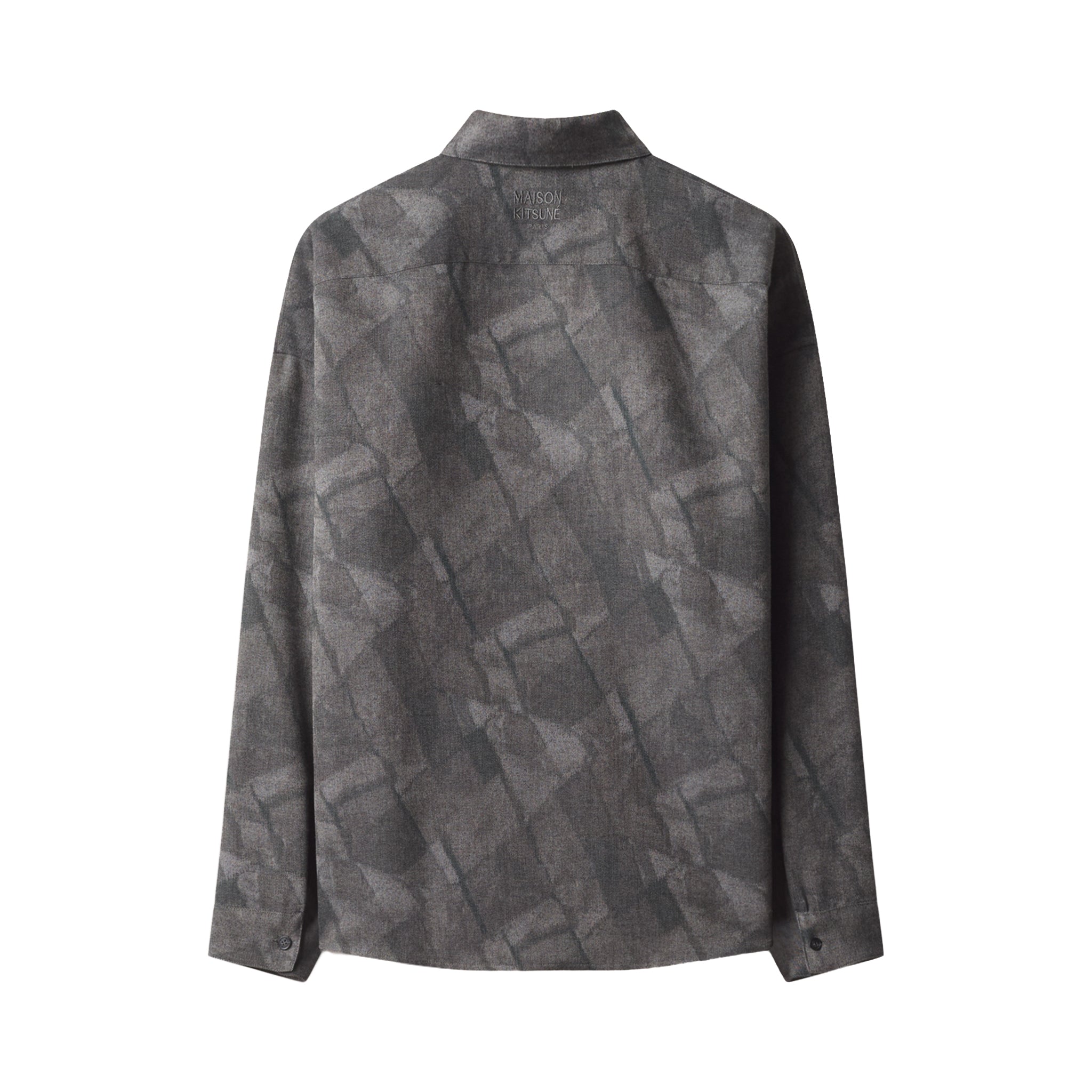 Maison Kitsuné Printed oversize shirt Anthracite