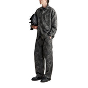 Maison Kitsuné Printed oversize shirt Anthracite