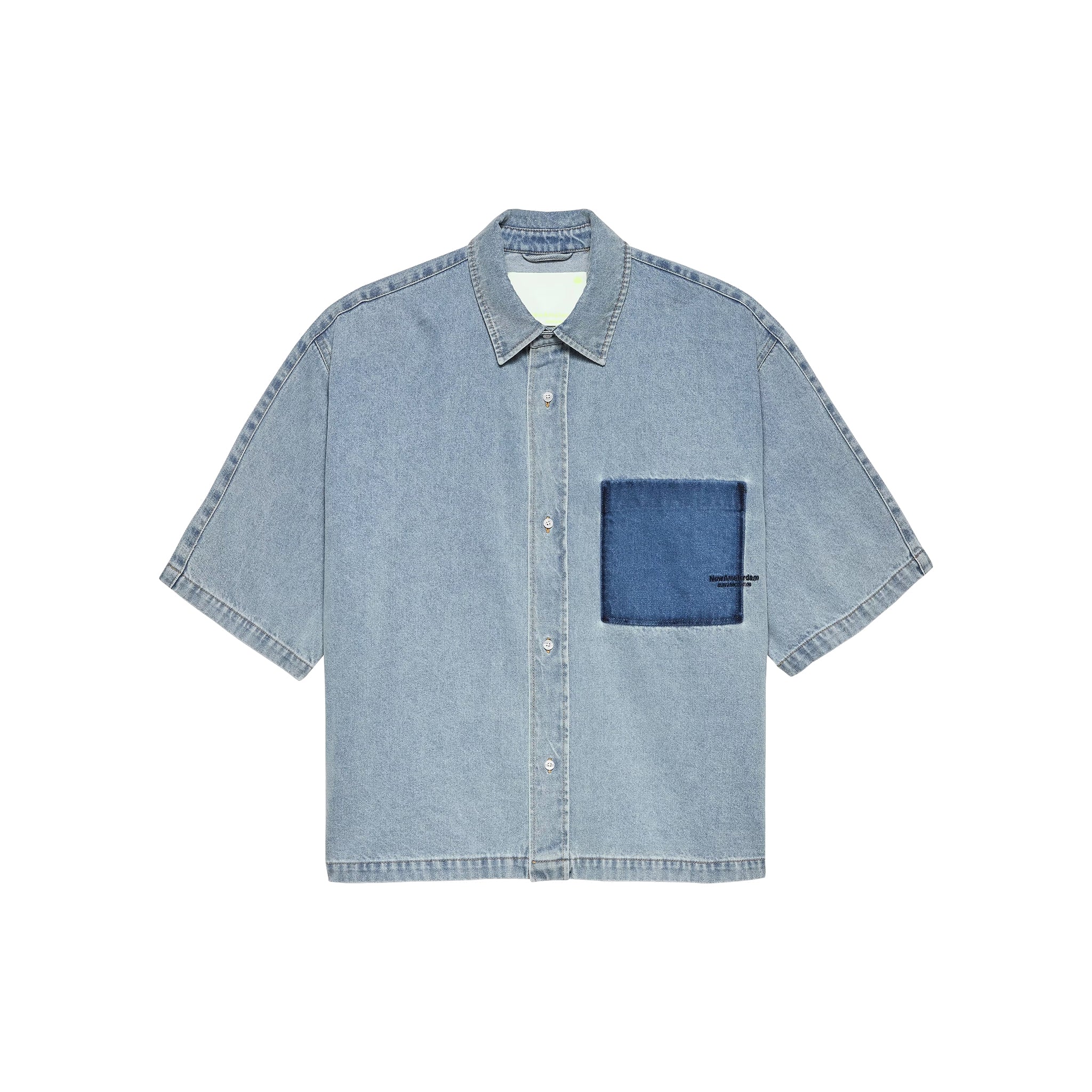 New Amsterdam Surf Association Lyocell short sleeves shirt Light Blue