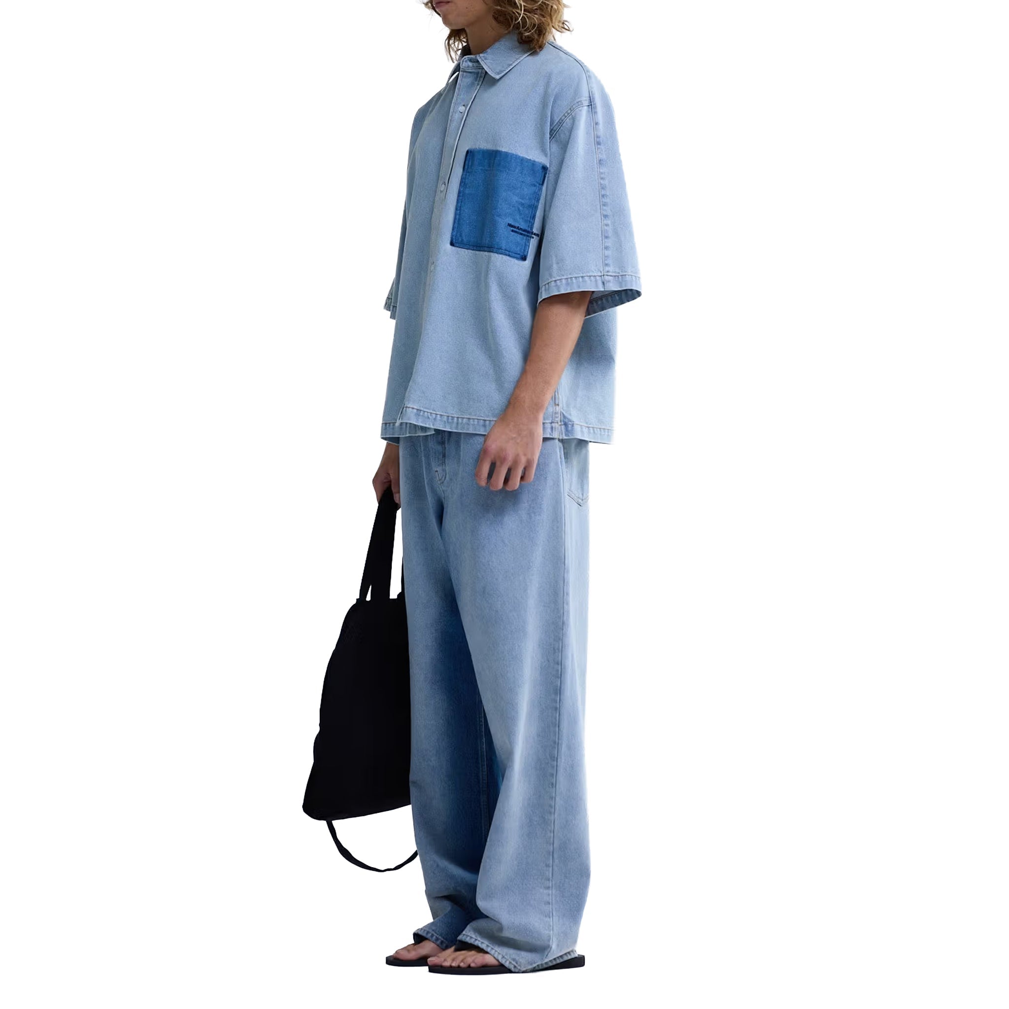 New Amsterdam Surf Association Lyocell short sleeves shirt Light Blue