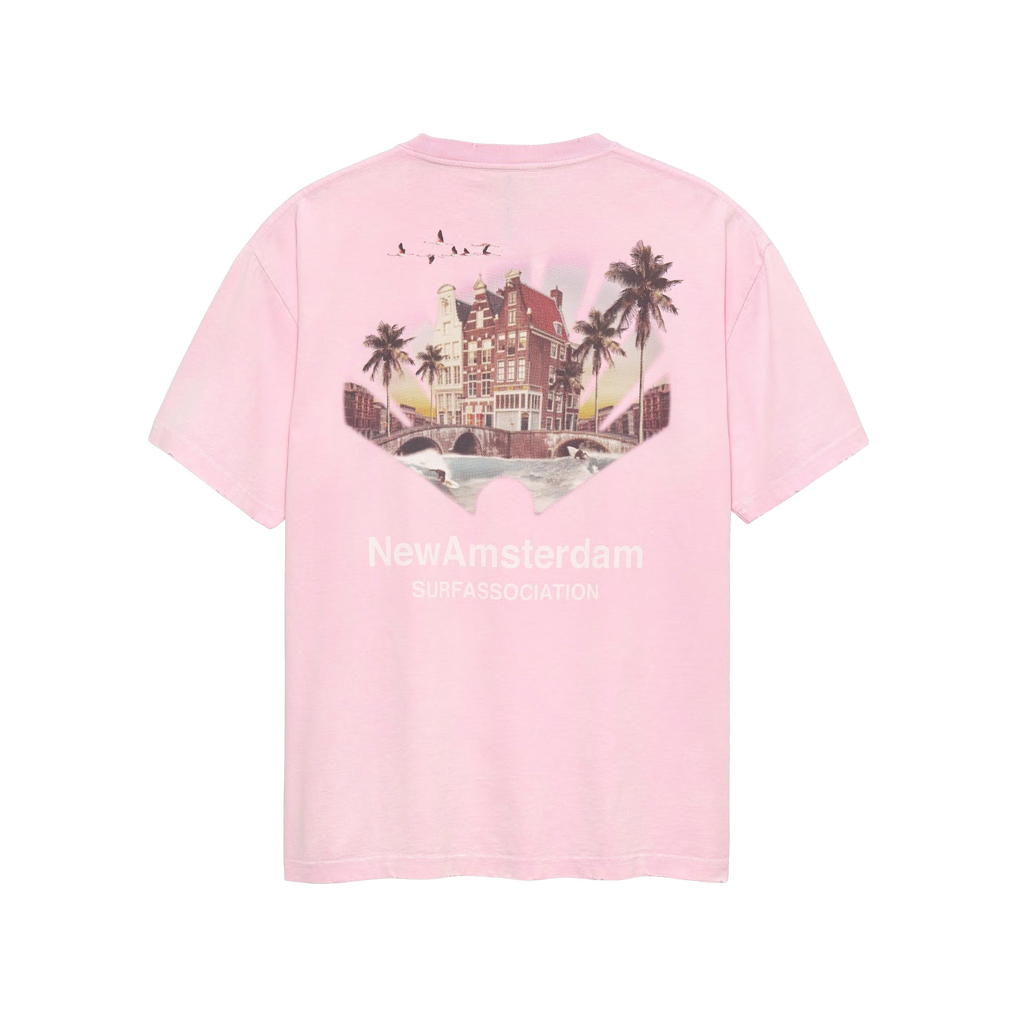 New Amsterdam Surf Association Tropical tee Pink