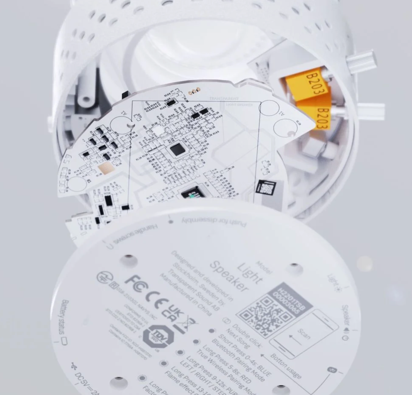 Transparent Light Speaker White