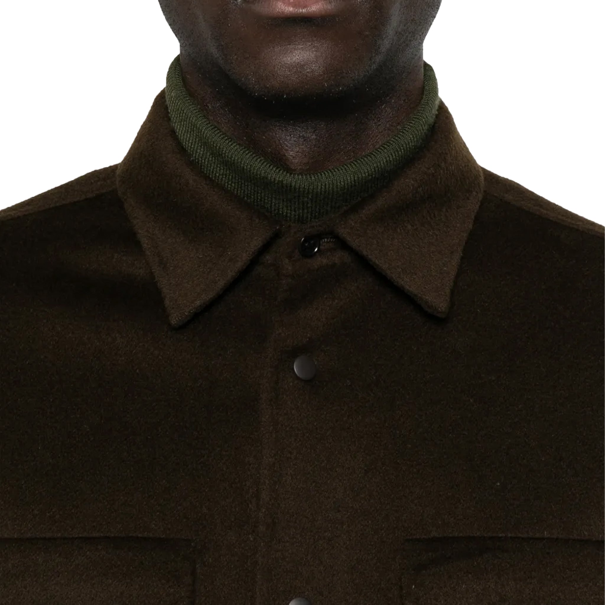 Aspesi Double wool shirt jacket Coffee