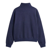 Bram's fruit Script logo quarter zip Blue