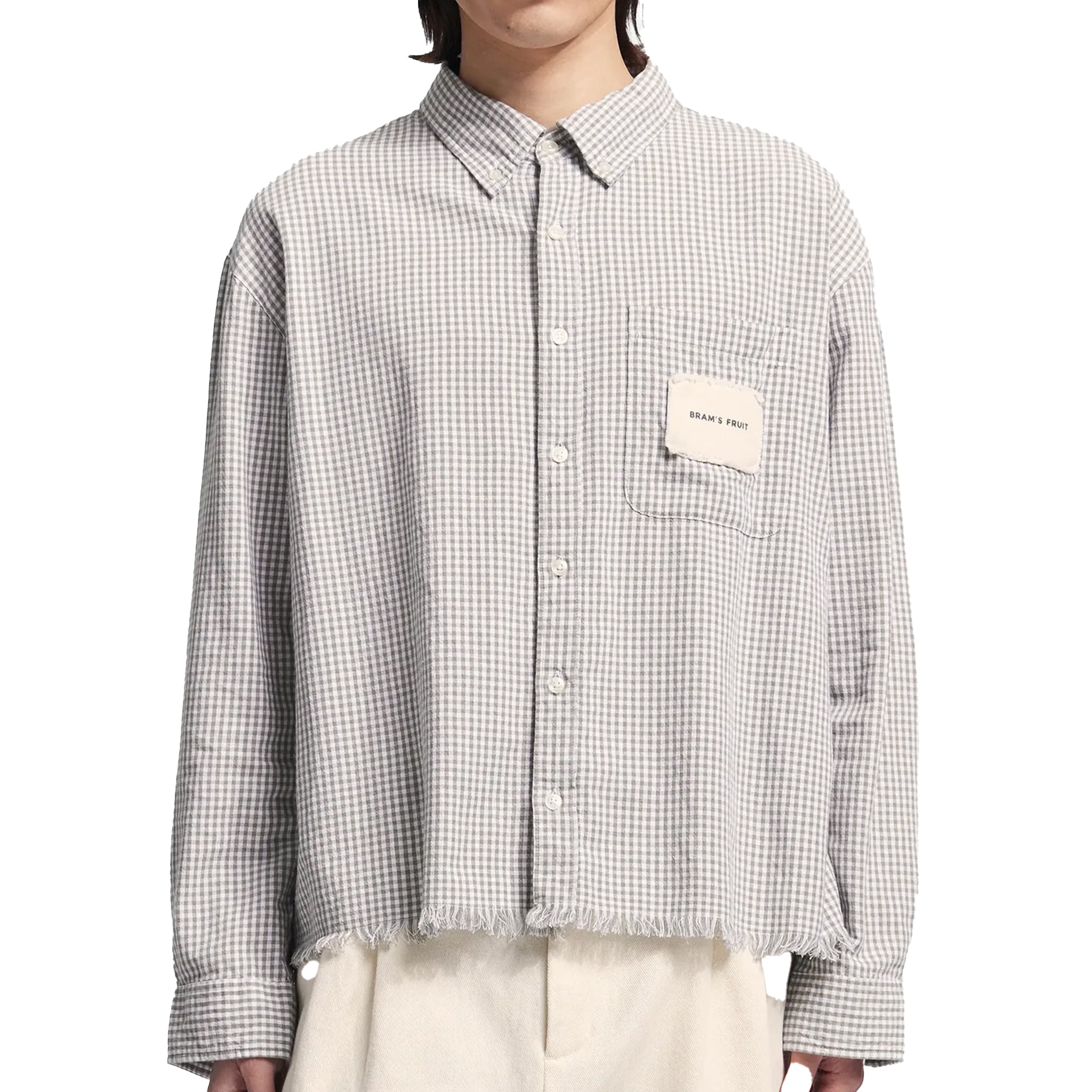 Bram's fruit Distressed farmer shirt ls Olive