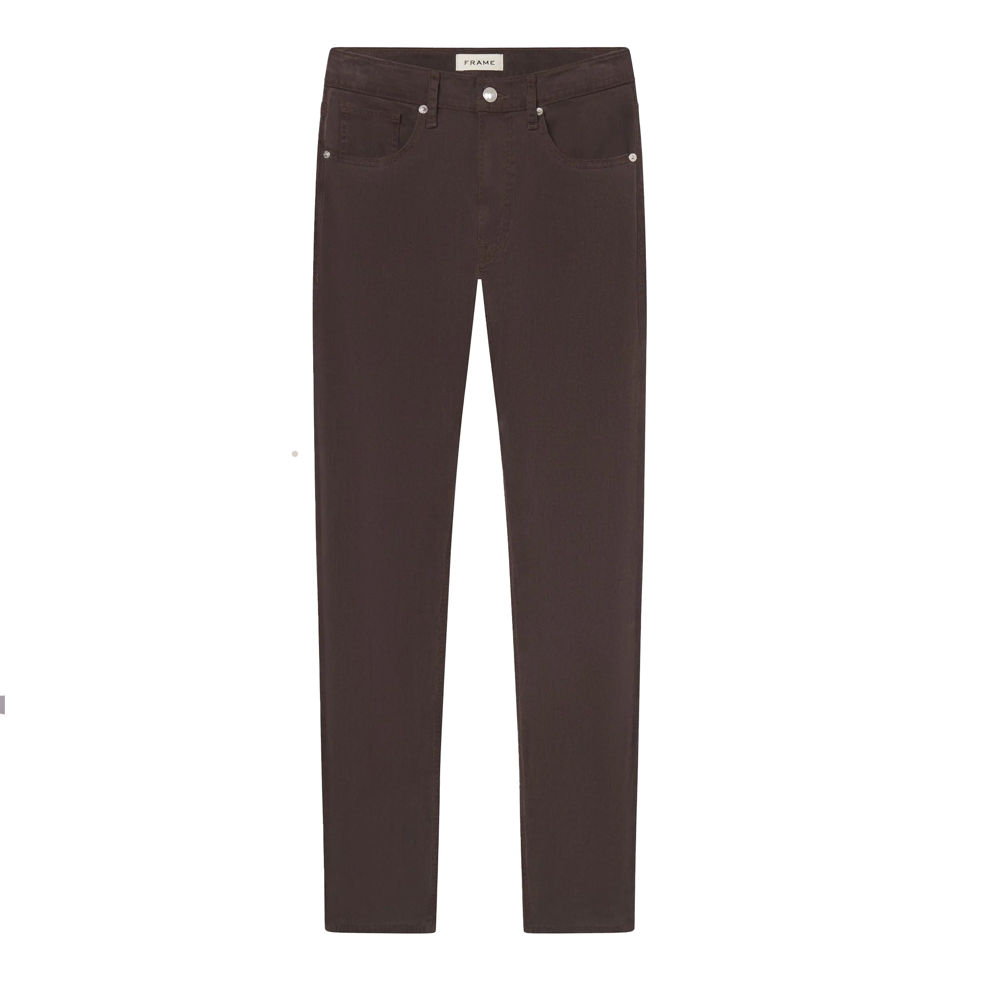 FRAME The modern straight brushed twill Brown