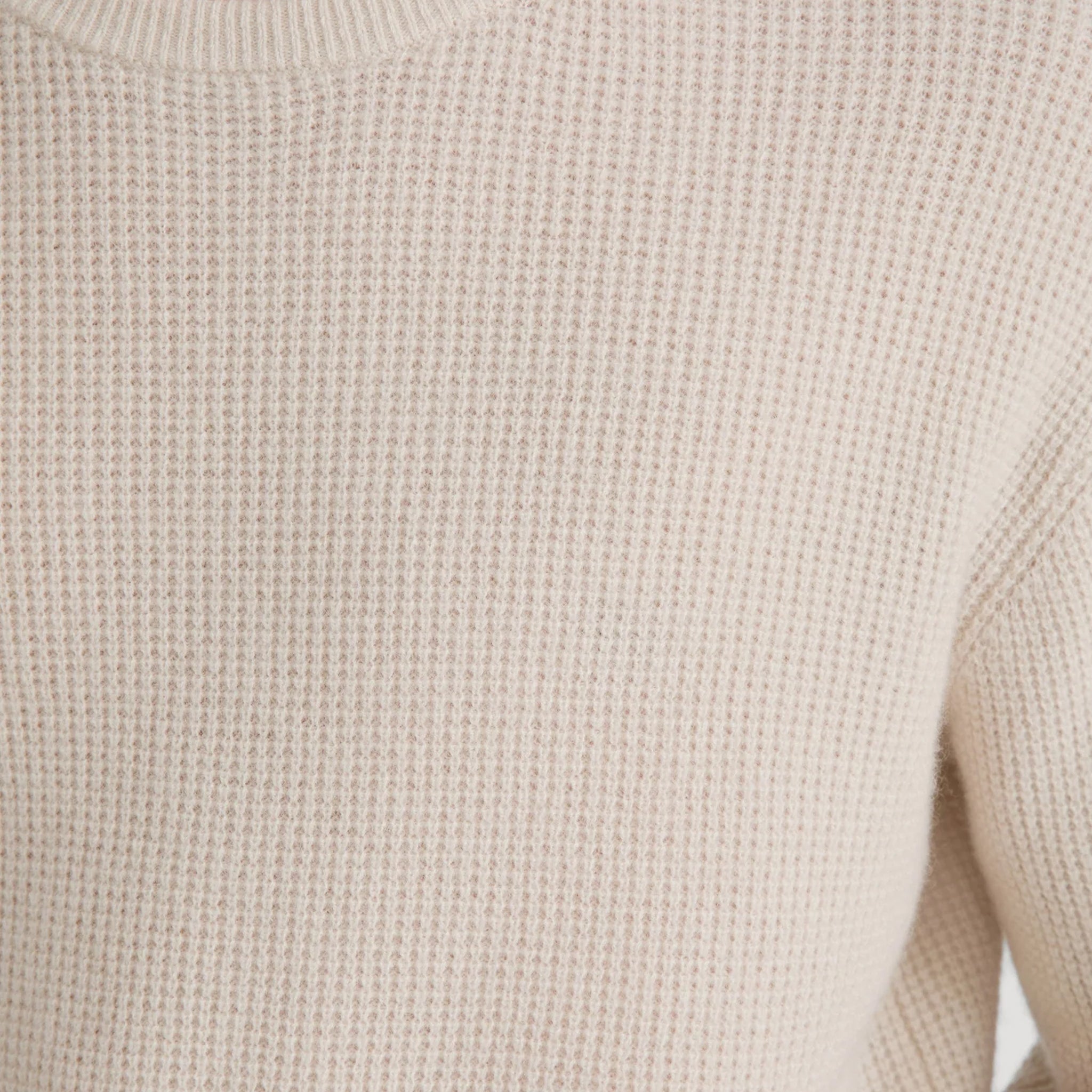 FRAME Waffle textured sweater Ecru