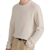 FRAME Waffle textured sweater Ecru