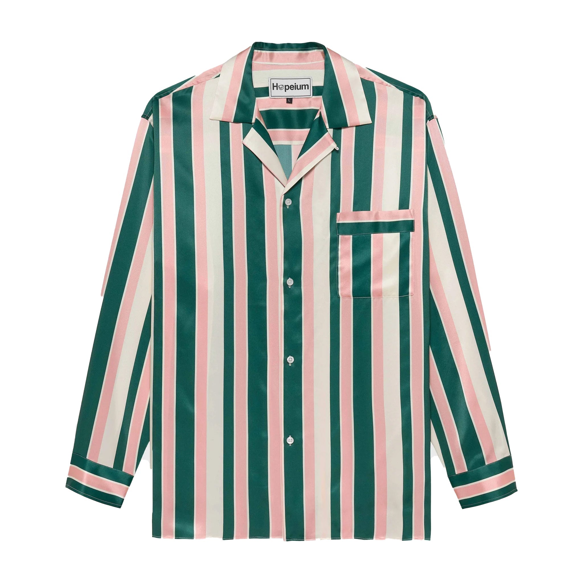 Hopeium L/s stripes silk shirt Multi