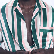 Hopeium L/s stripes silk shirt Multi