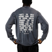 Hopeium Text tee l/s Washed Grey