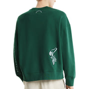 Maison Kitsuné Art nouveau stamps oversized sweatshirt Green