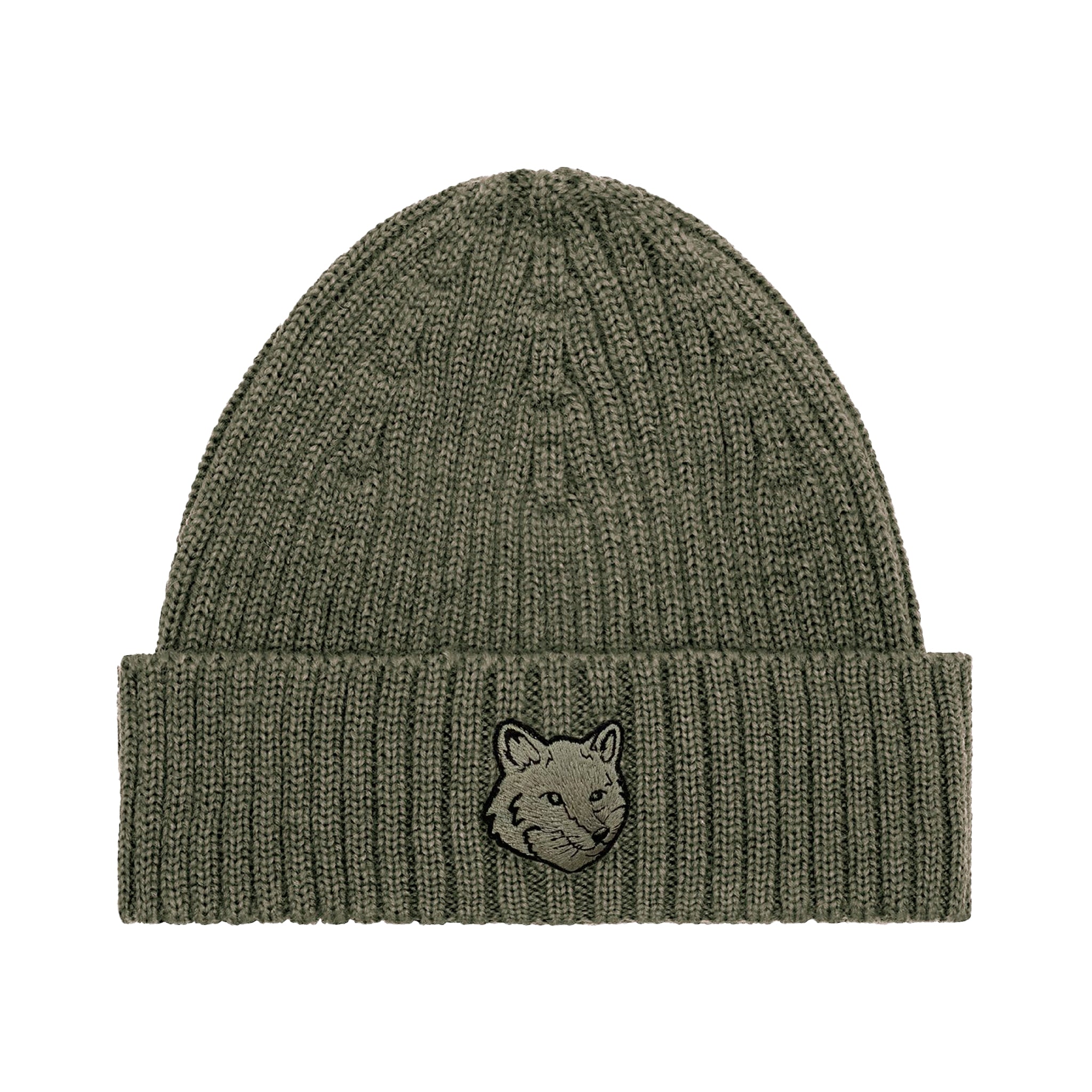 Maison Kitsuné Fox head beanie Green