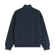 Maison Kitsuné Fox head comfort half zip sweatshirt Navy