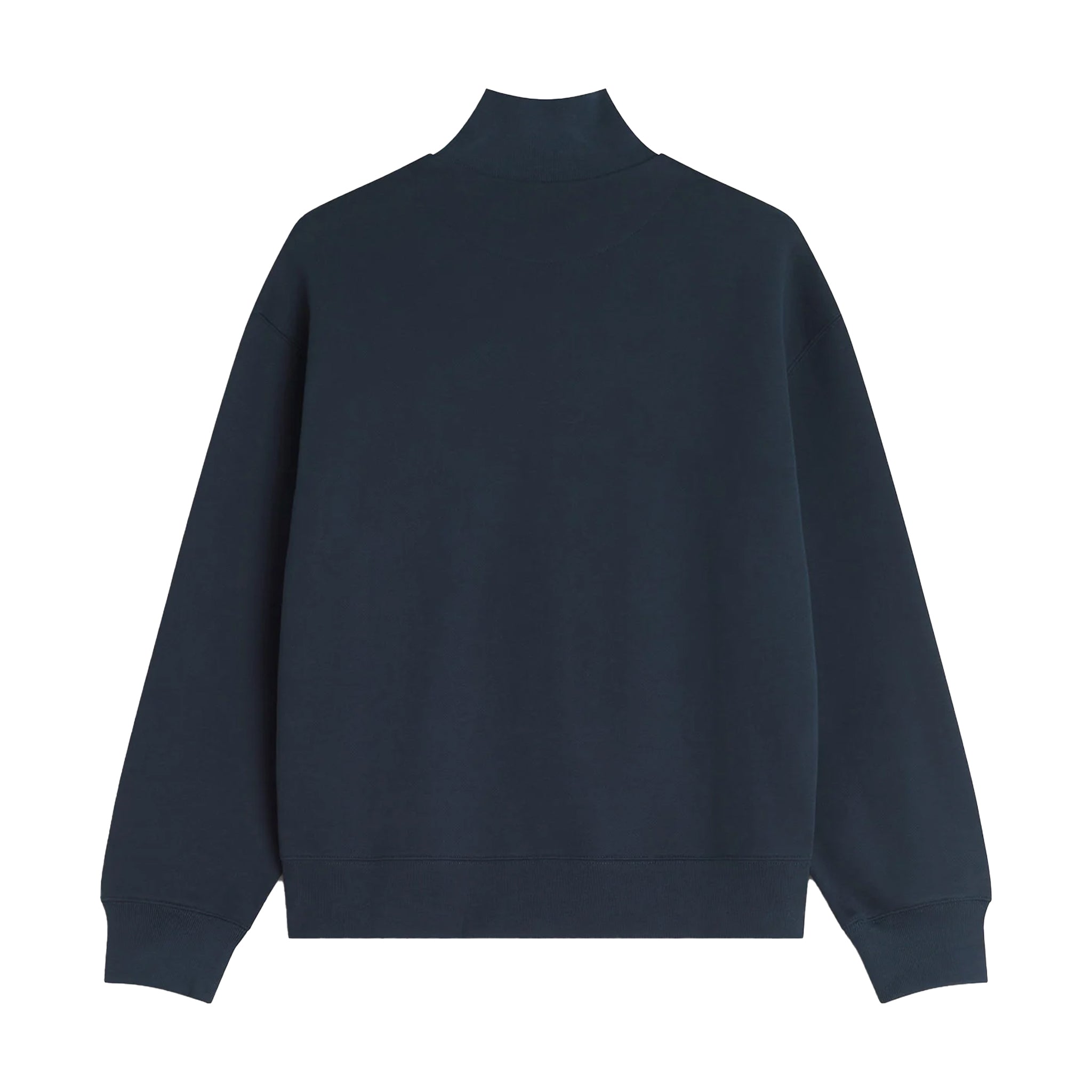 Maison Kitsuné Fox head comfort half zip sweatshirt Navy