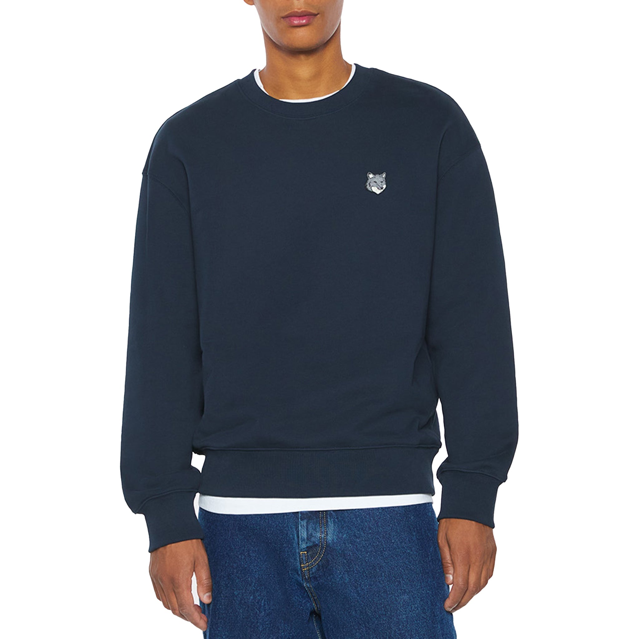 Maison Kitsuné Fox head comfort sweatshirt Navy