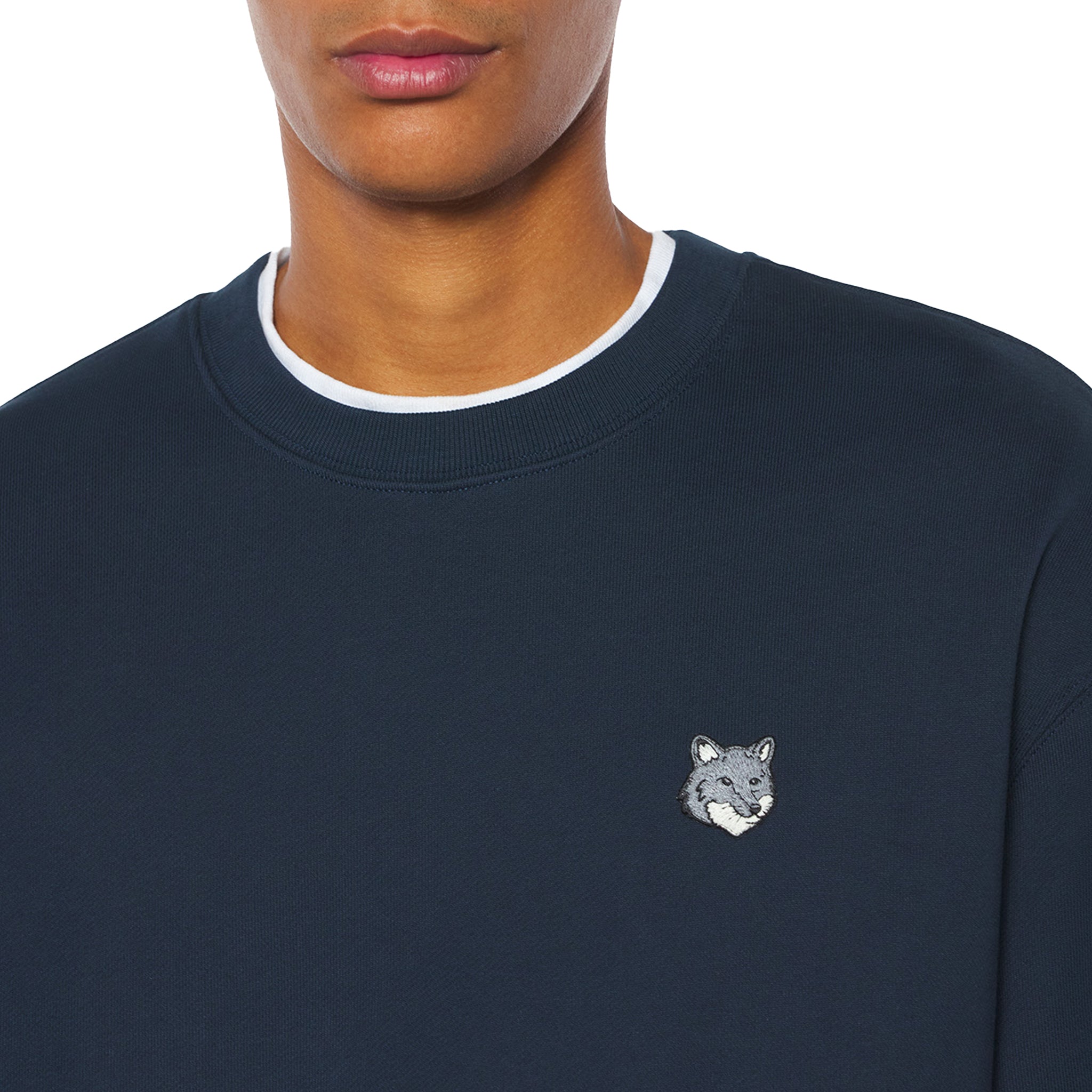 Maison Kitsuné Fox head comfort sweatshirt Navy
