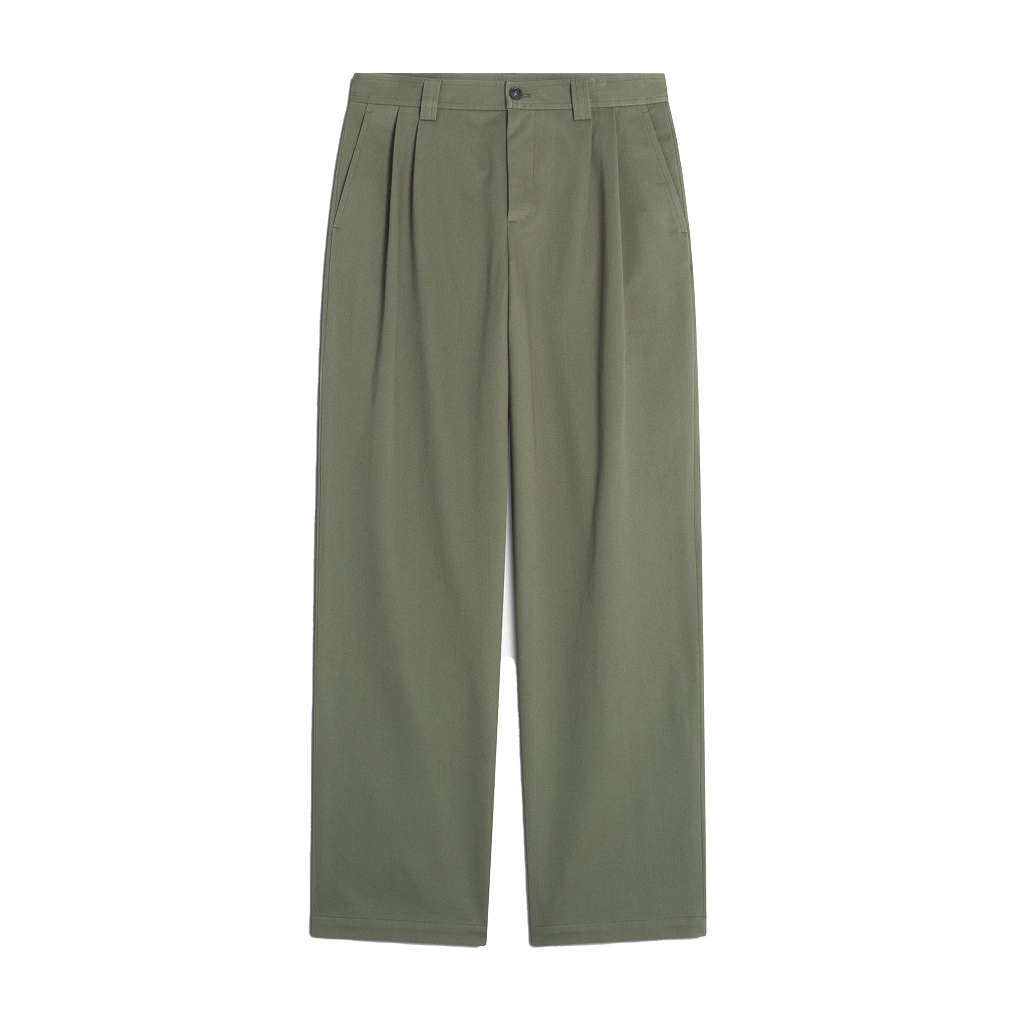 Maison Kitsuné Relaxed pleated pants Khaki