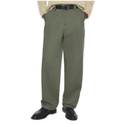 Maison Kitsuné Relaxed pleated pants Khaki