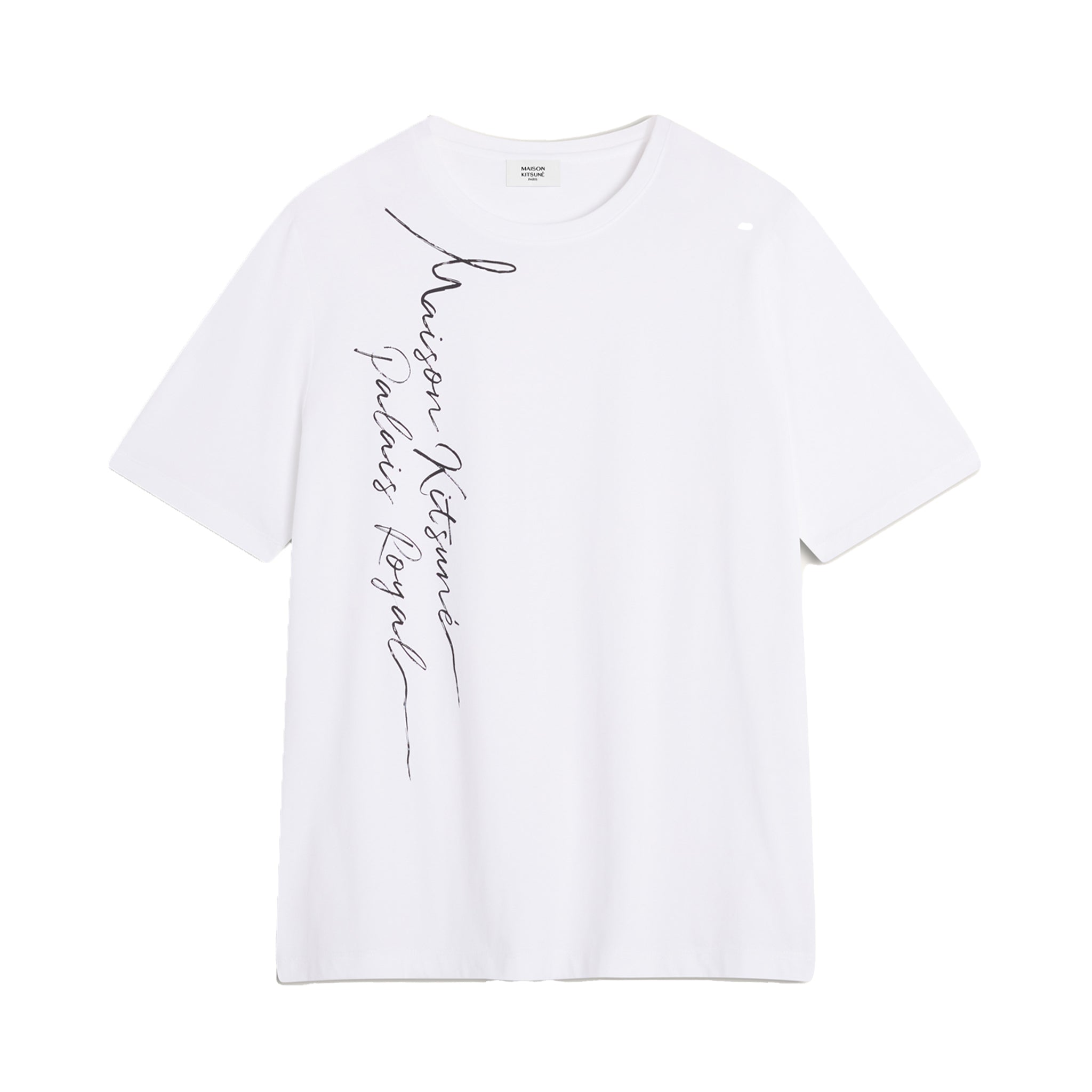 Maison Kitsuné Poetic script light regular tee White