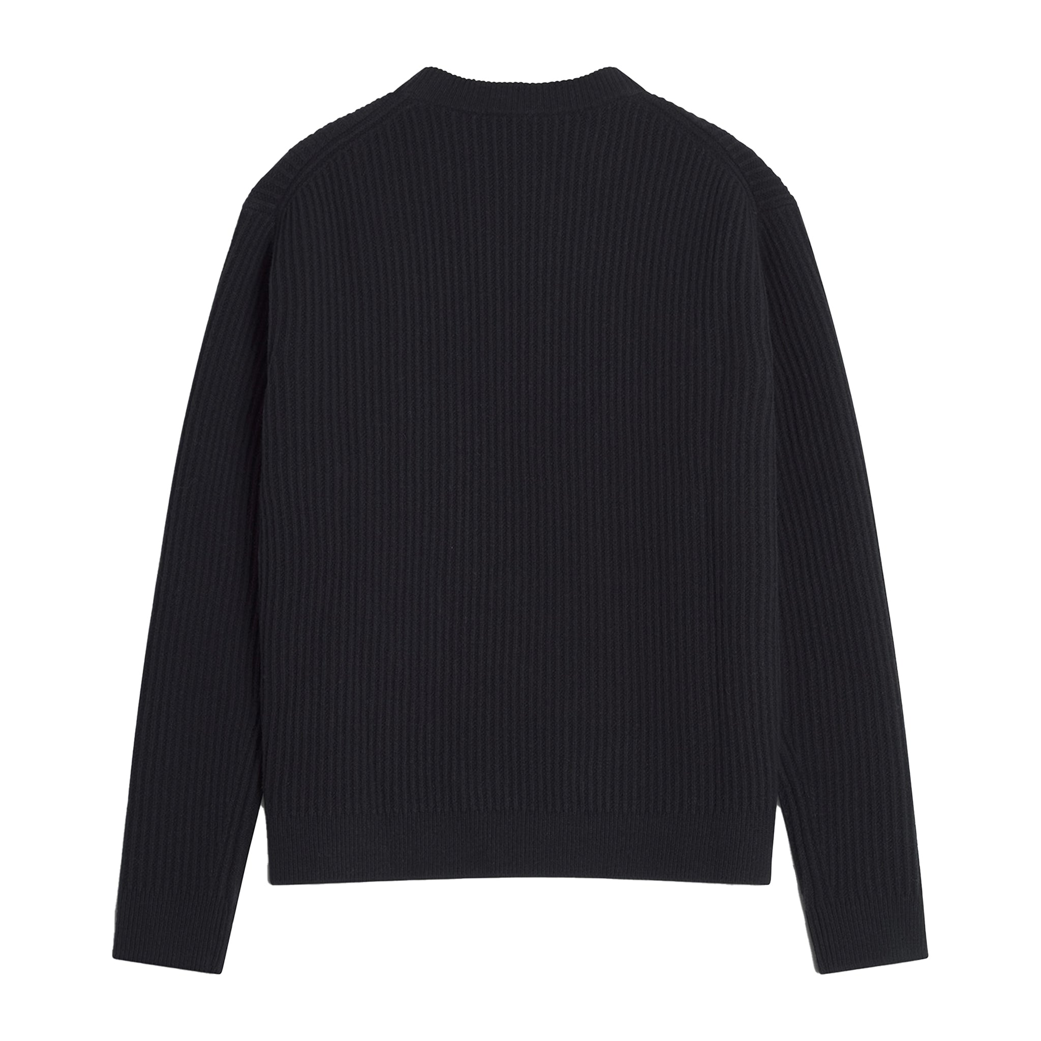 Maison Kitsuné Fox head wool ribbed jumper Black