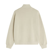 Maison Kitsuné Fox head comfort half zip sweatshirt Sand