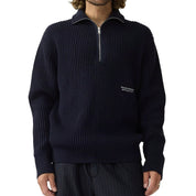 New Amsterdam Surf Association Knitted half zip Midnight