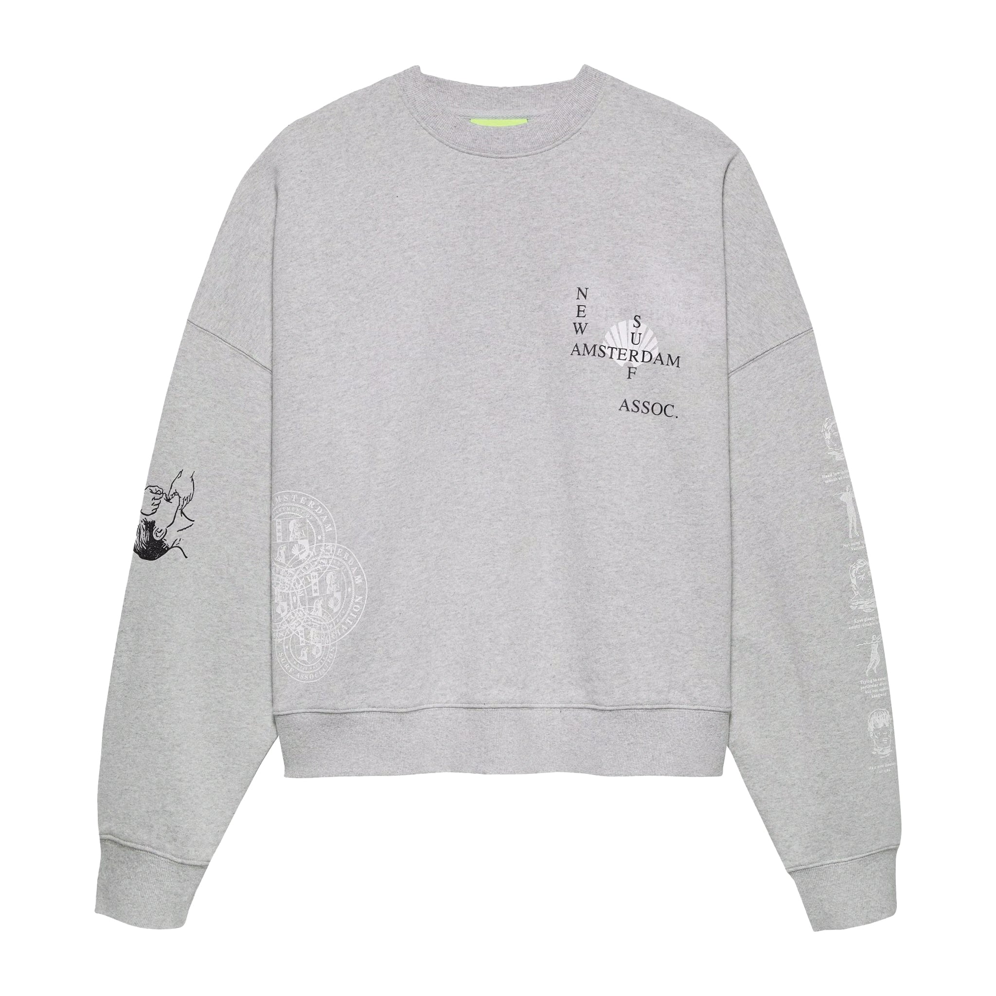 New Amsterdam Surf Association Knocked crewneck Grey Mel