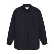 New Amsterdam Surf Association Wool oversized button-up Navy