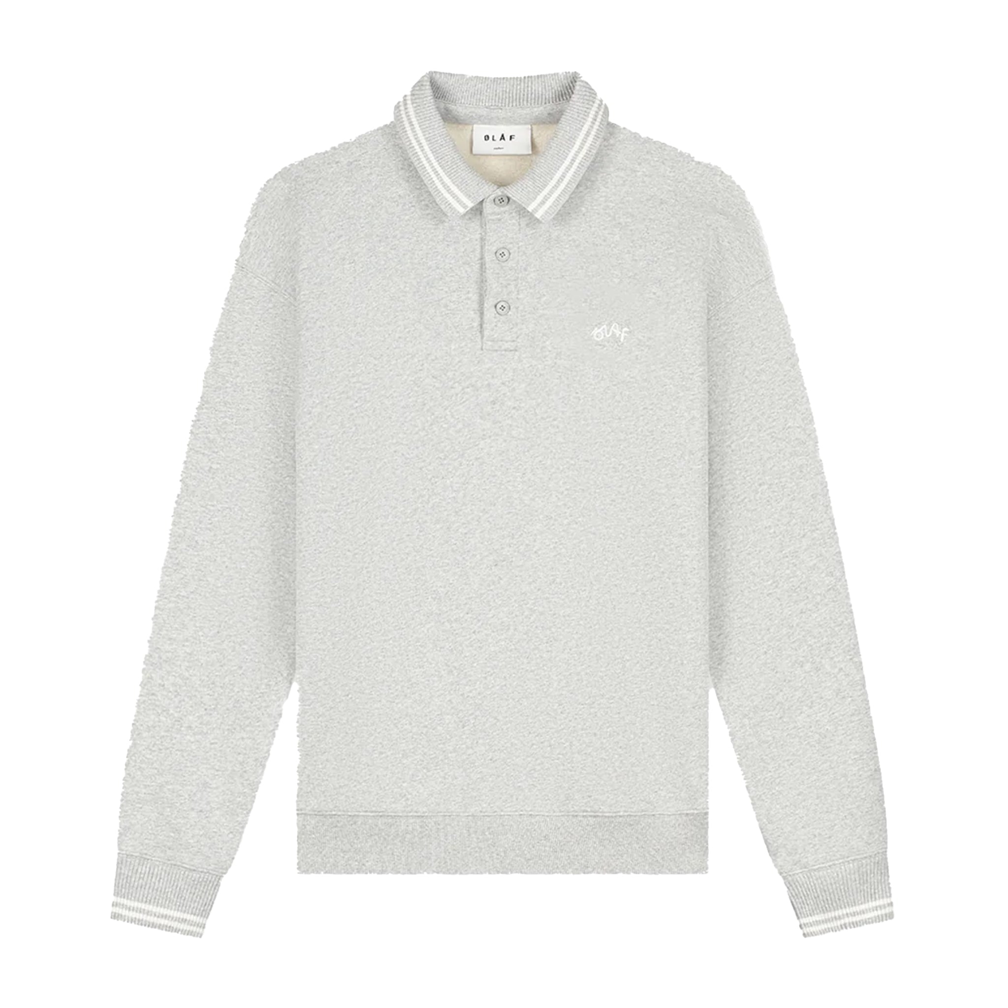 OLAF Tipping detail oversized polo Heather Grey