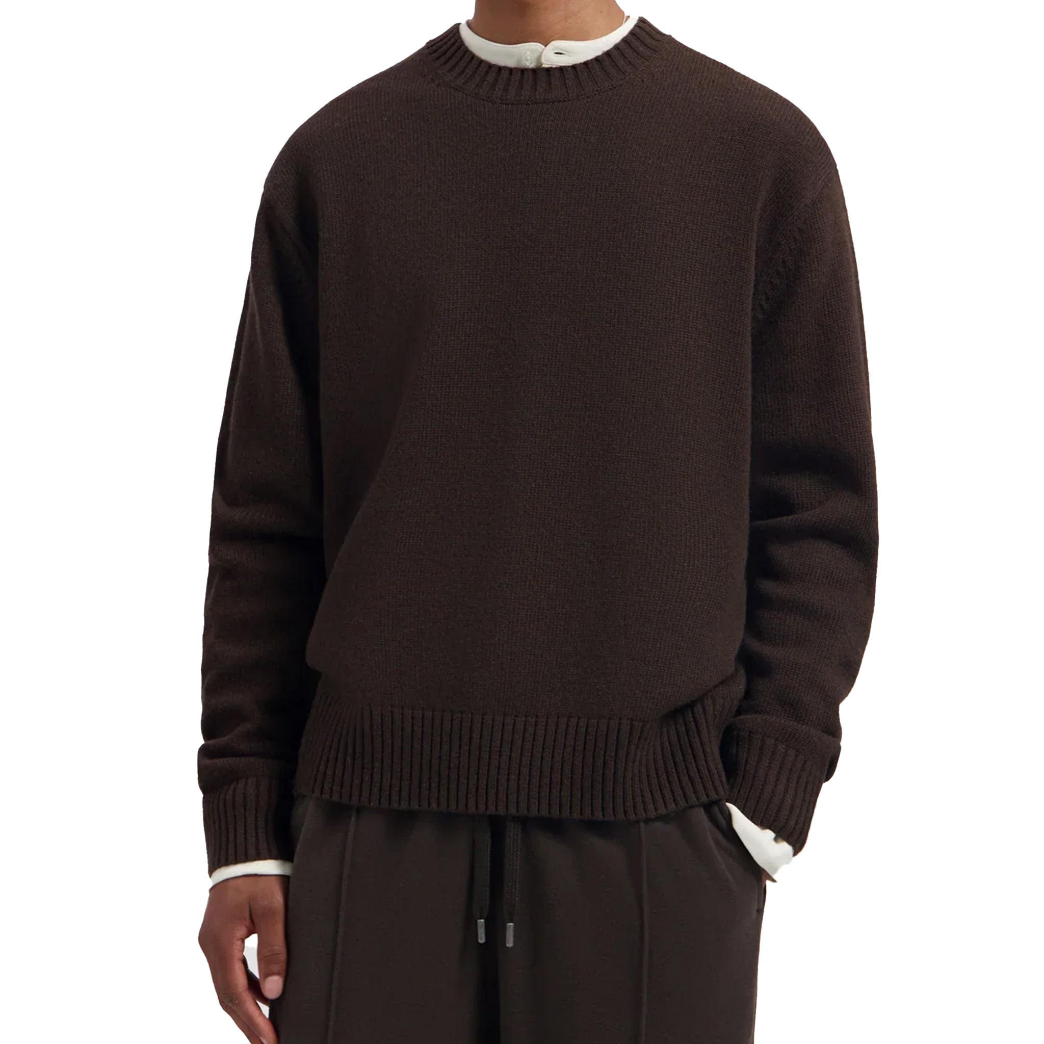 OLAF Essential knitted crewneck Chocolate